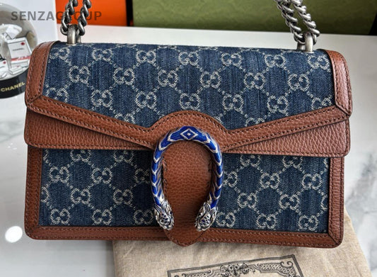 GUCCI Dionysus Denim Medium Shoulder bag Crossbody Almost brand new