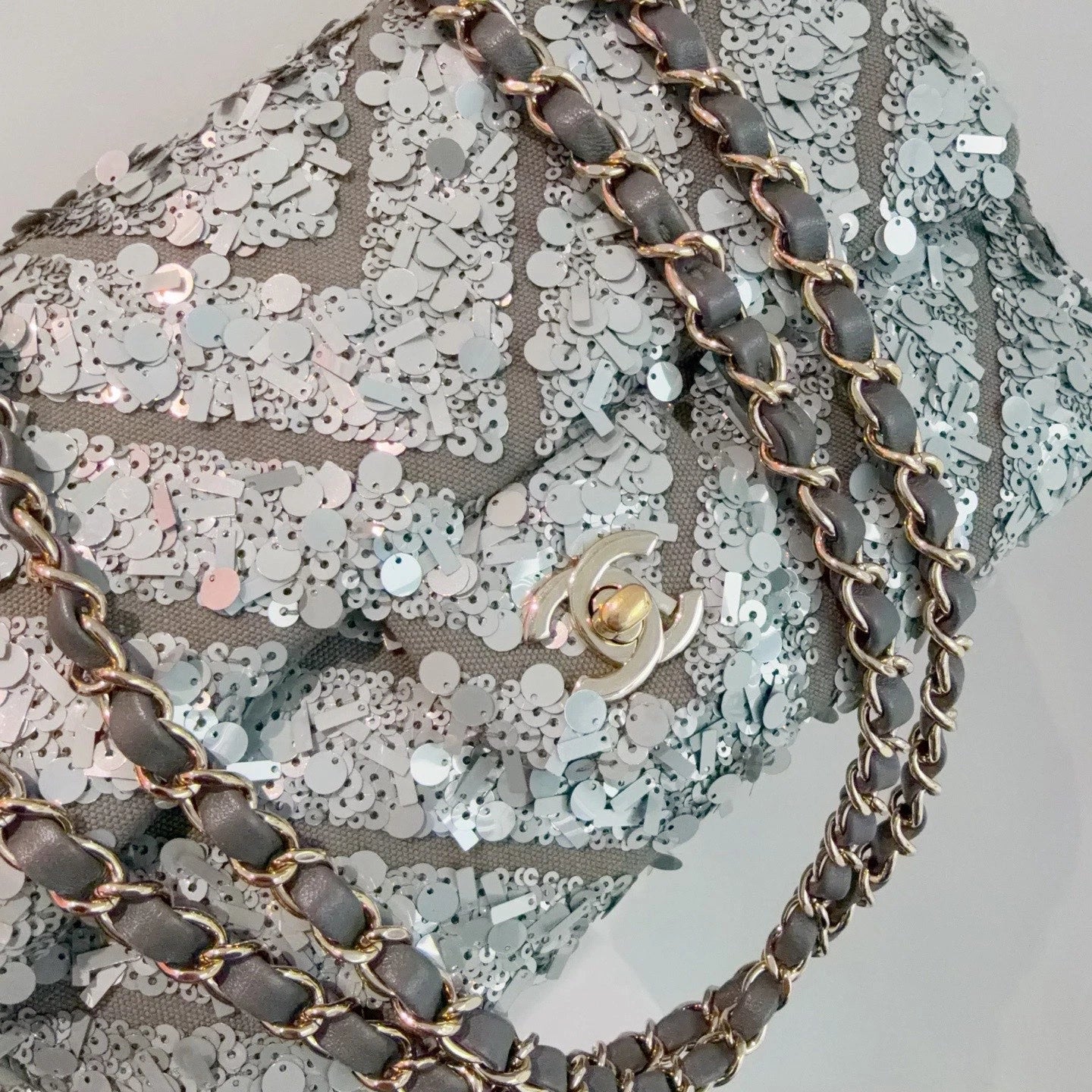 Chanel Sequin CC Flap Bag Shoulder &amp; Crossbody Bag