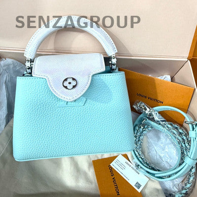 Louis Vuitton Capucines Mini Mint Green Handbag Shoulder Bag Women