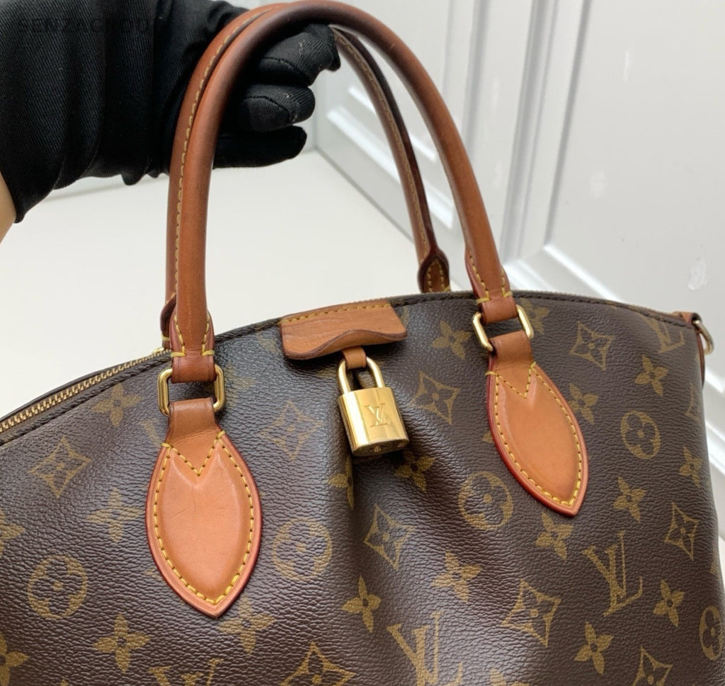 Louis Vuitton Monogram Top Handle Shoulder Crossbody Bag Brown Women