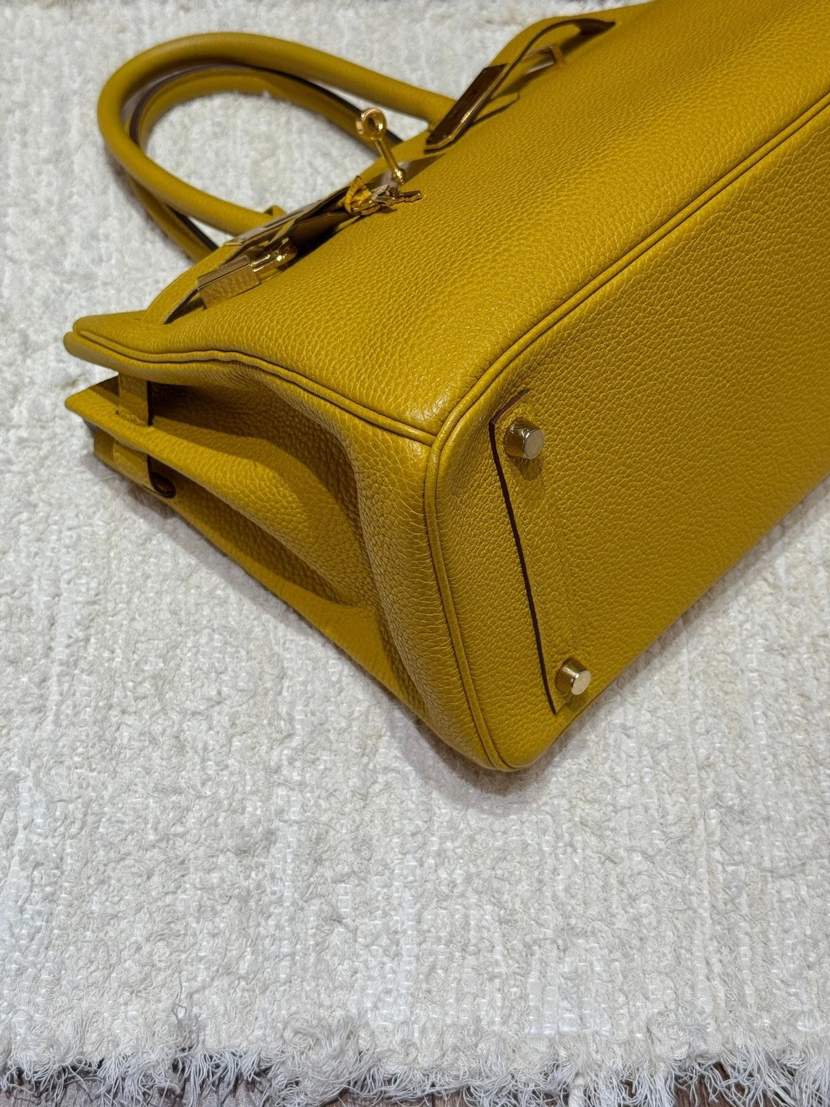 Hermes Birkin30 Yellow Gold Hardware Handbag For Women
