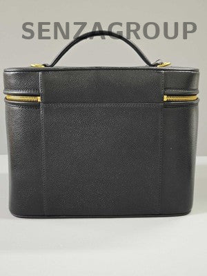 Vintage Chanel Black Gold Cosmetic Case Bag - Classic Women's Handbag