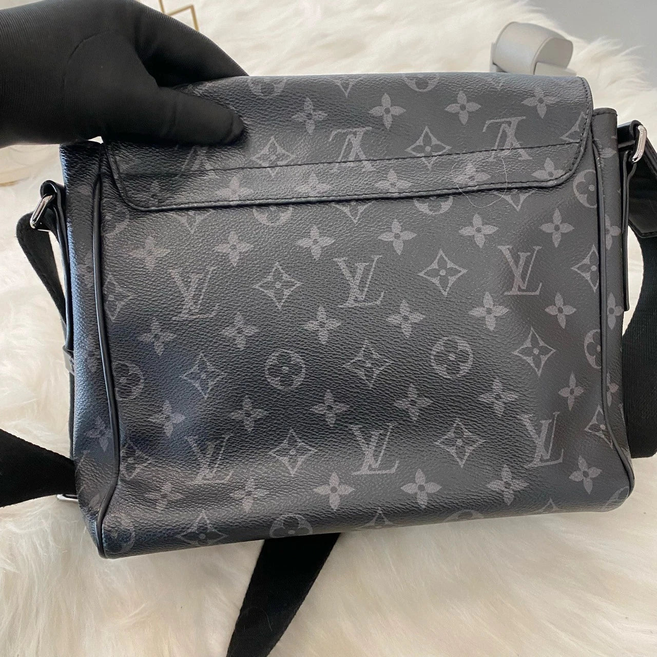 Louis Vuitton Eclipse District Monogram Canvas Black Messenger Crossbody Bag