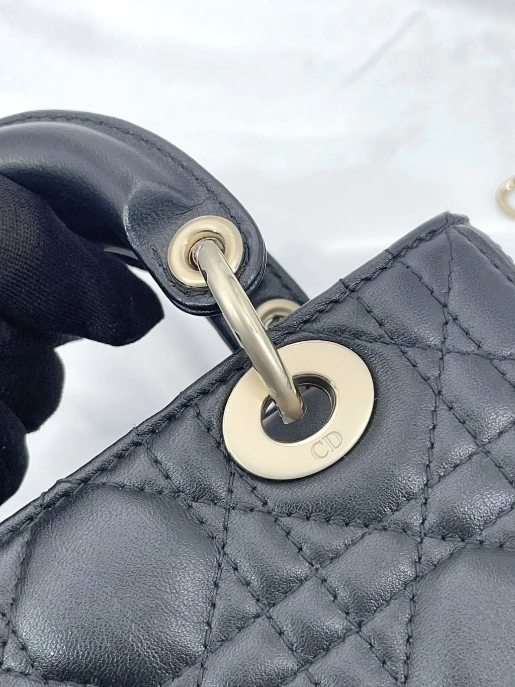 Dior Micro Black Calfskin D-Joy Shoulder Crossbody Bag For Women