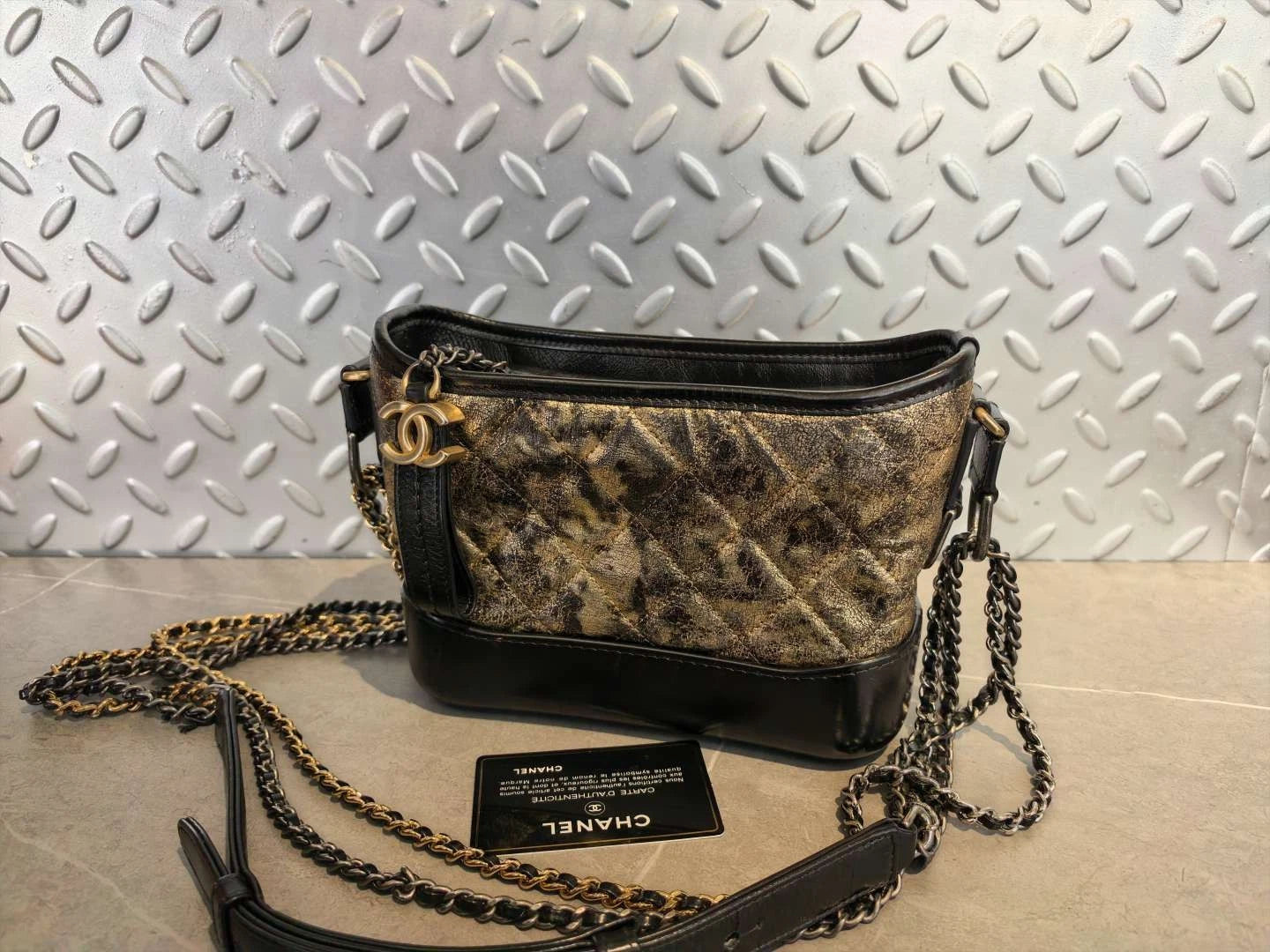 CHANEL Limited Gold Vintage Small Leather Crossbody Bag For Women