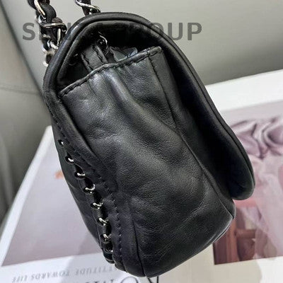 Chanel Classic Black Silver Chain Shoulder Bag