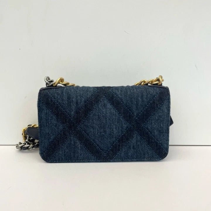 CHANEL 19Bag Mini WOC Denim Chain Crossbody Bag For Women