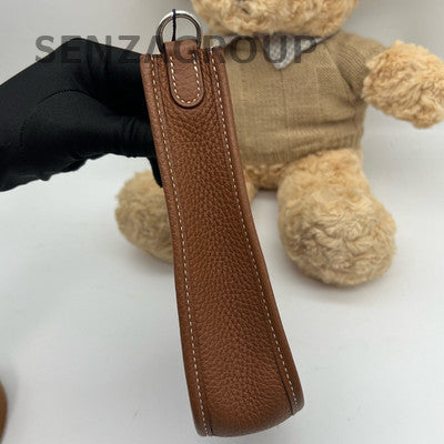 Hermès Evelyne Bag Gold Brown Silver Hardware Shoulder Crossbody Bag
