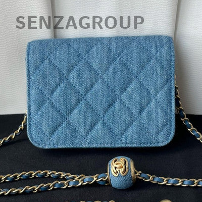 Chanel Denim Mini Quilted Chain Shoulder Bag Classic Fashion Women