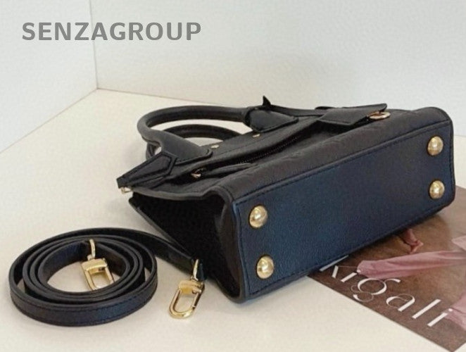 Louis Vuitton Pont Neuf Mini Tote Top Handle Shoulder Crossbody Bag Black Women