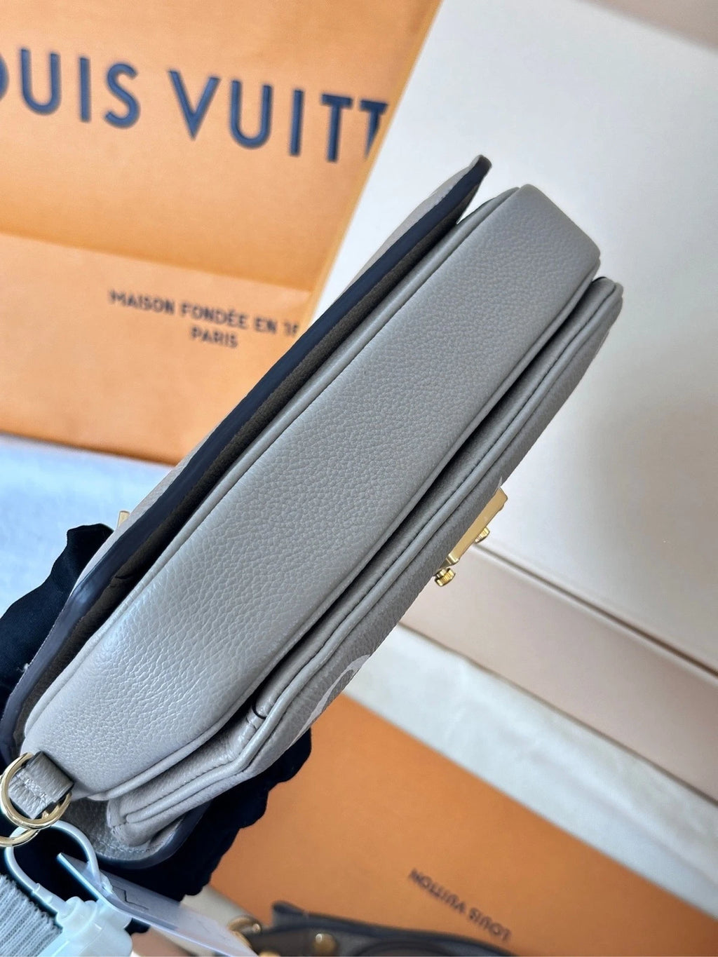 Louis Vuitton Pochette Metis Grey Mini Messenger Crossbody Bag
