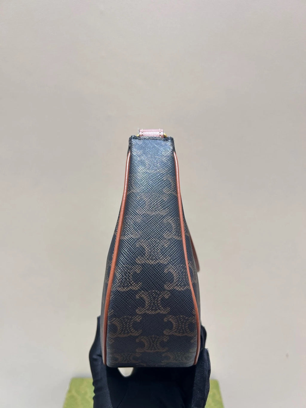 Celine AVA Triomphe Canvas Underarm Pea Shoulder Bag For Women