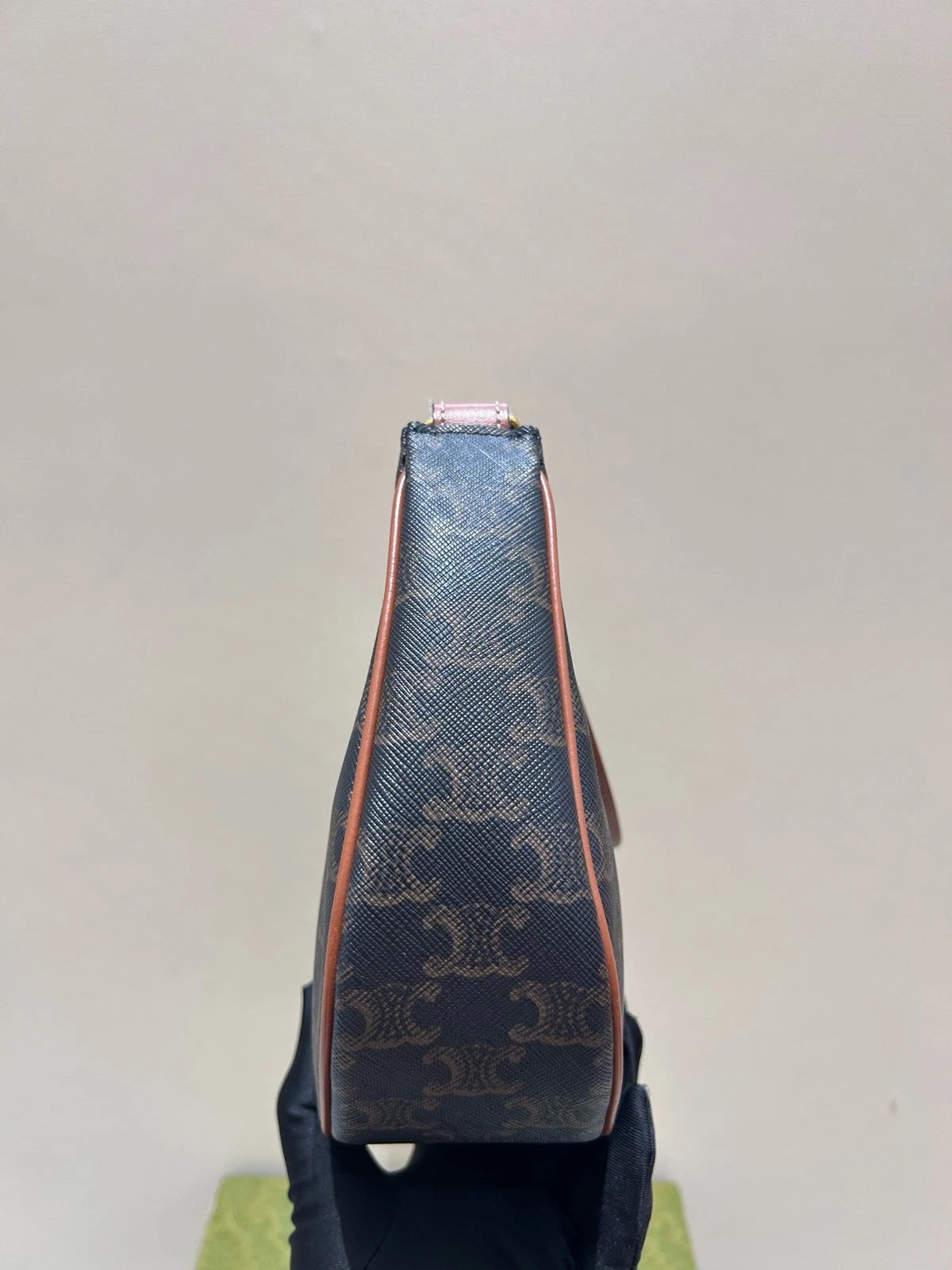 Celine AVA Triomphe Canvas Underarm Pea Shoulder Bag For Women