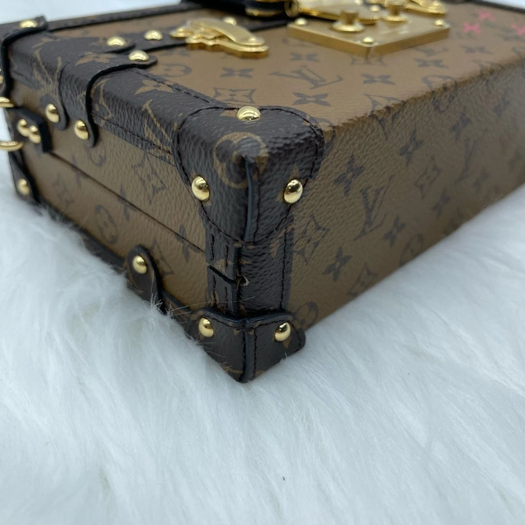 Louis Vuitton Monogram Canvas Caramel Trunk Shoulder Crossbody Bag For Women