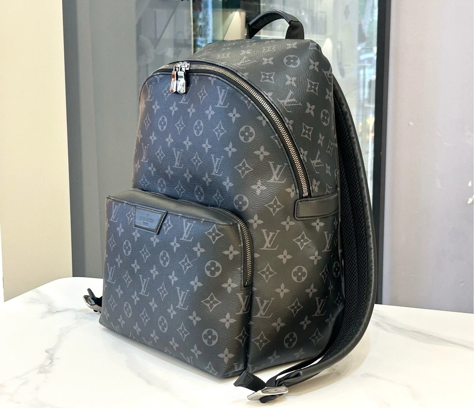Louis Vuitton Black Canvas Discovery Backpack For Unisex
