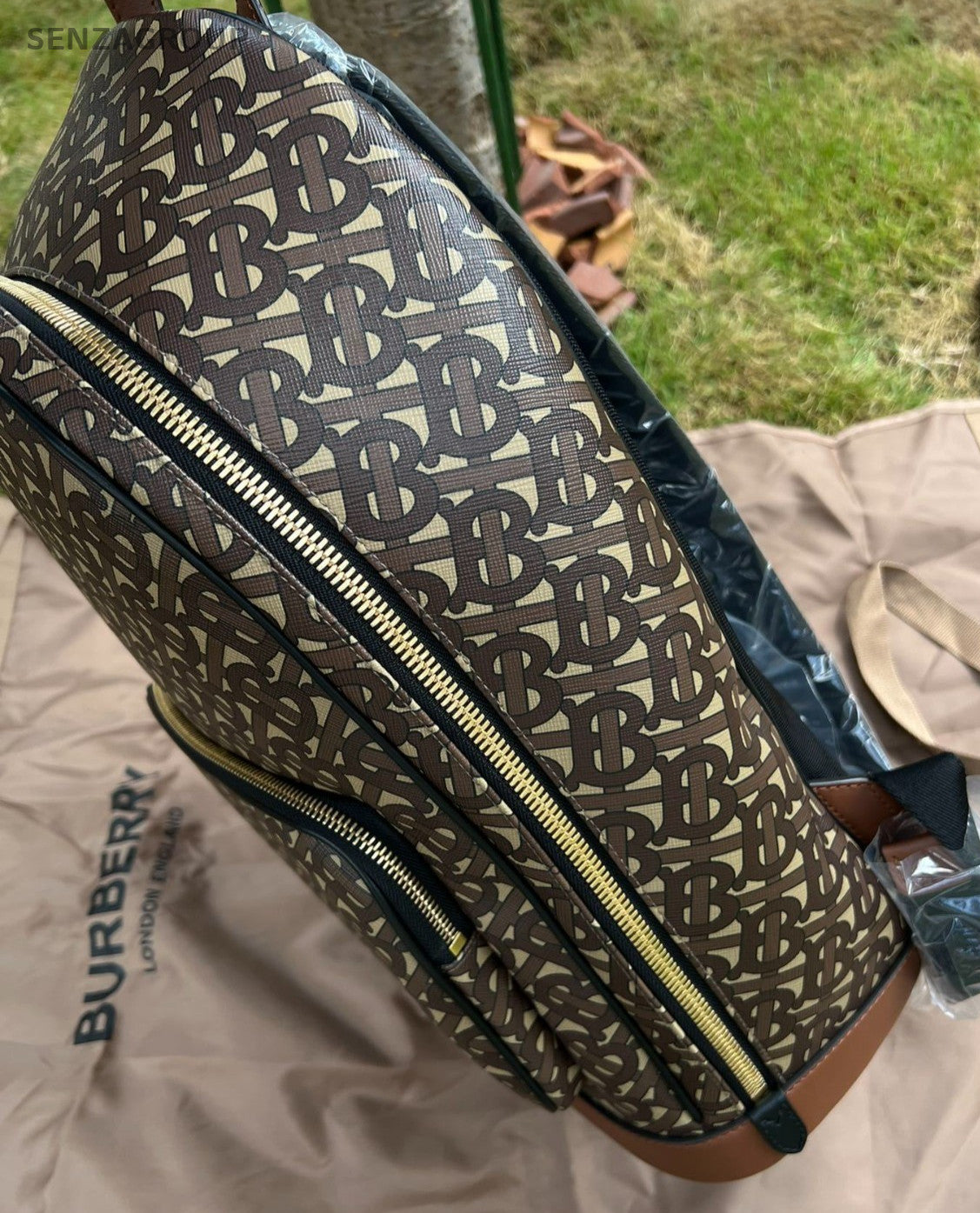 Burberry Backpack Shoulder Bag Brown Brand New Unisex Adults
