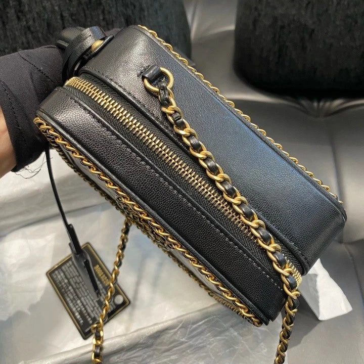 Chanel Vanity Lambskin Shoulder Bag Crossbody Excellent