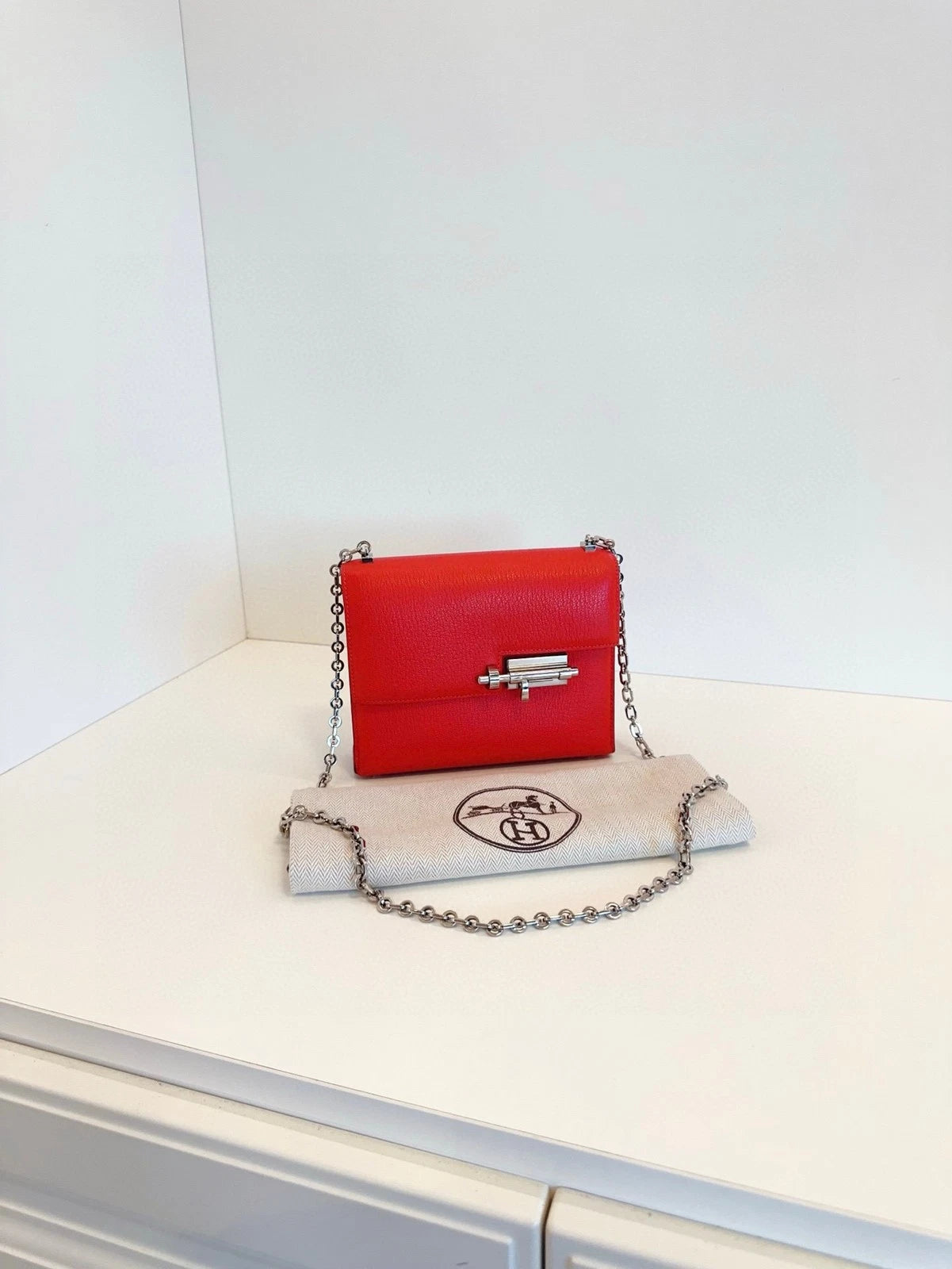 Hermes Verrou Mini Red Crossbody Bag For Women