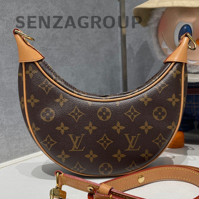 Louis Vuitton Monogram Moon Bag Chain Shoulder Bag Brown Gold Clasp