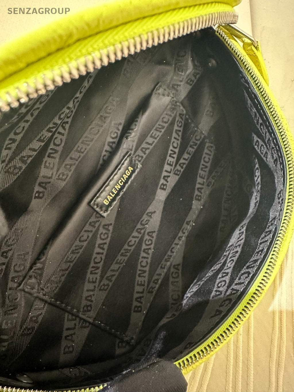 Balenciaga fluorescent yellow Shoulder bag Crossbody Women Almost Brand NEW