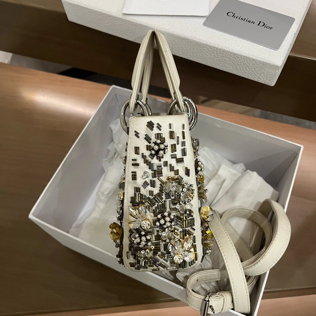 Christian Dior Lady Dior Cannage Top Handle Bag Shoulder Bag Crossbody Women