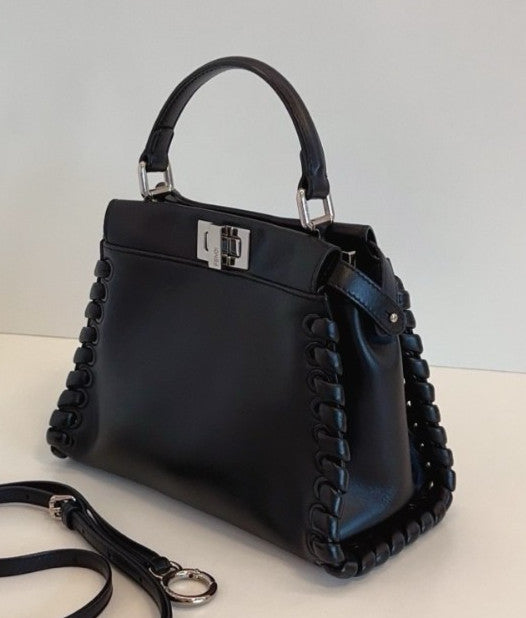 FENDI mini Peekaboo Limited Edition Knitted binding tape 2WAY Shoulder Handbag