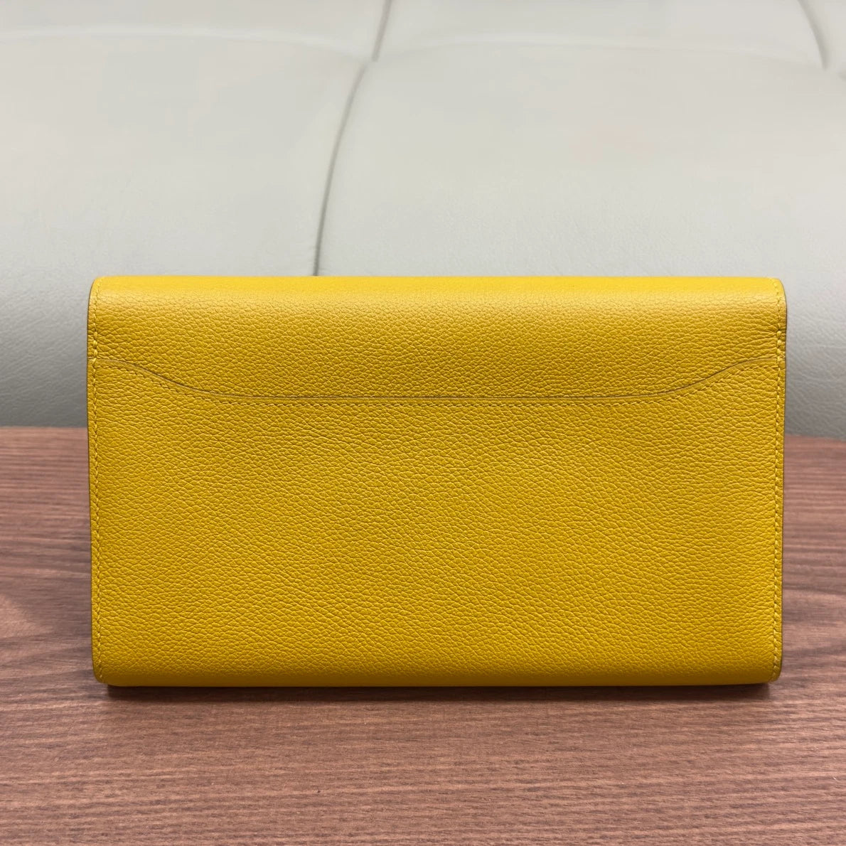 Hermes Constance Togo Leather Long Wallet Yellow Gold Hardware