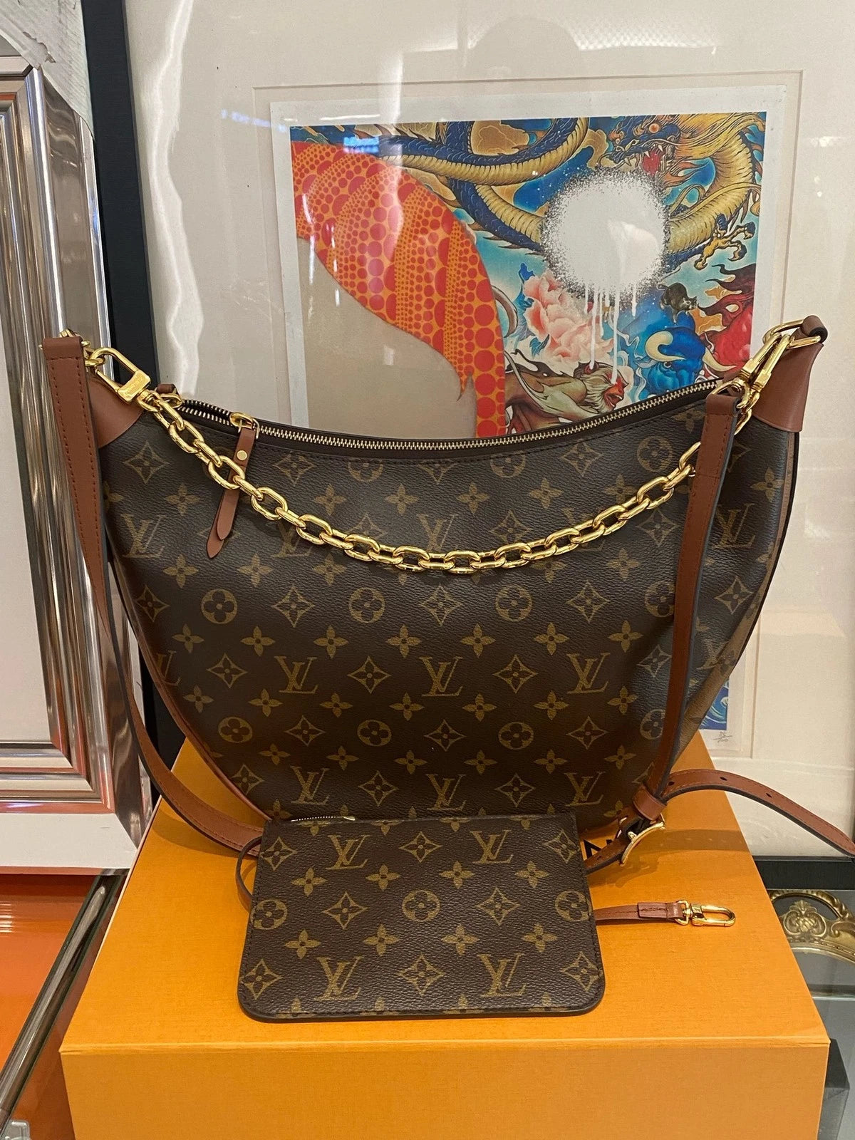 Louis Vuitton Loop Monogram Canvas Shoulder Bag Excellent