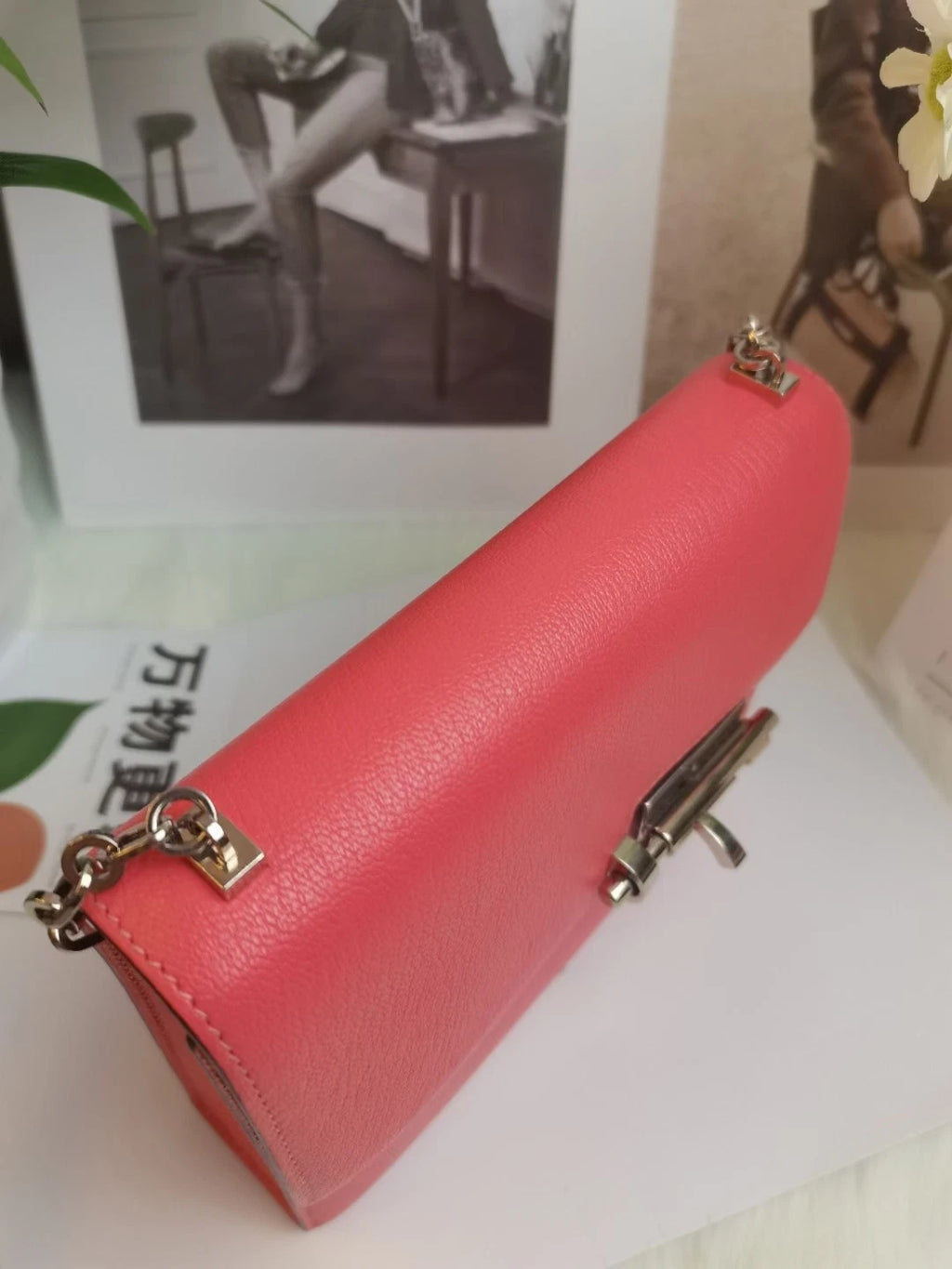 Hermes Pink Verrou Mini Chain Shoulder Bag For Women