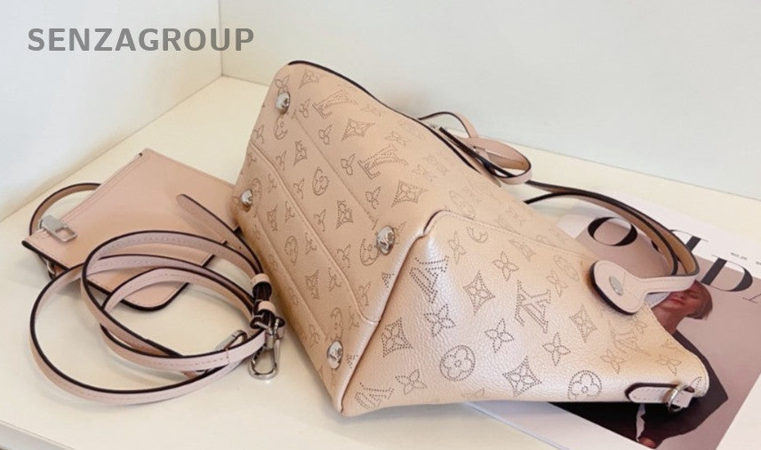 Louis Vuitton Hina PM Monogram Calfskin 2way Shoulder Handbag Women Pink
