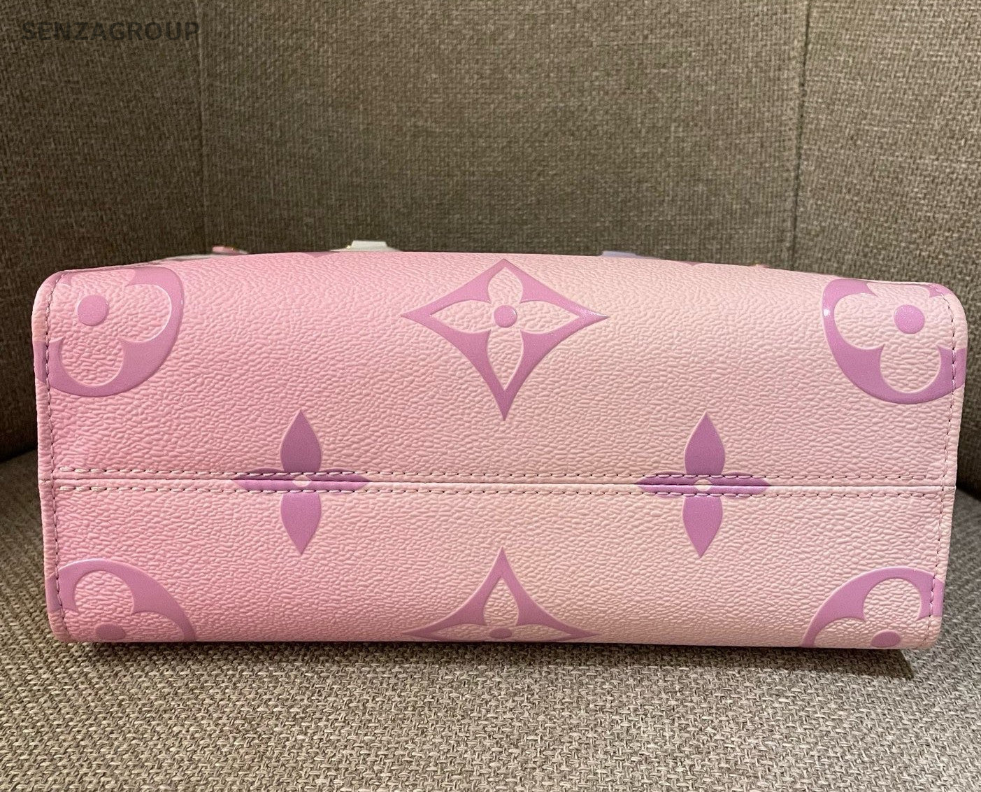 Louis Vuitton OnTheGo PM Tote Top Handle Bag Crossbody Pink Blue Women Fashion