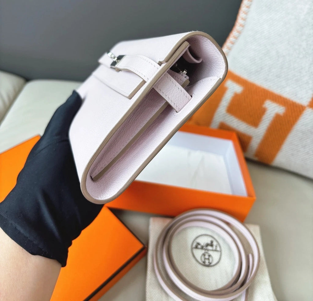 Hermes Kelly to Go Evercolor Handbag Shoulder Bag Purple Excellent