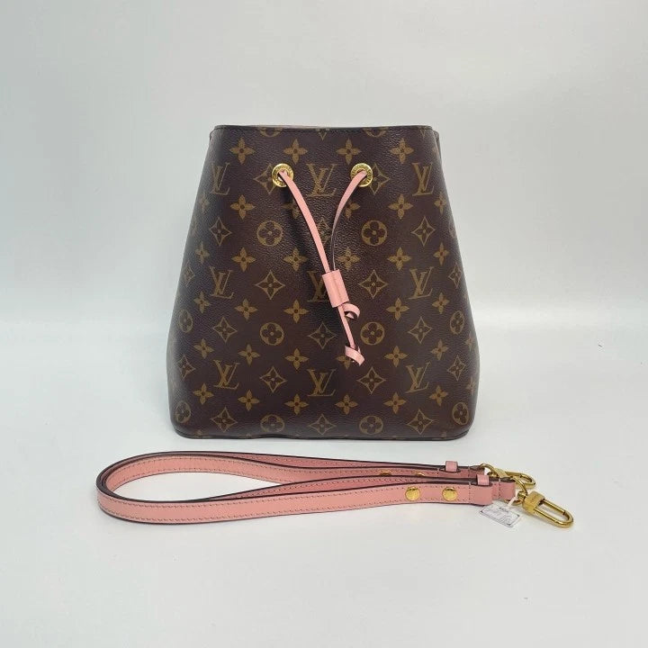 Louis Vuitton NeoNoe Pink Canvas Bucket Bag For Women