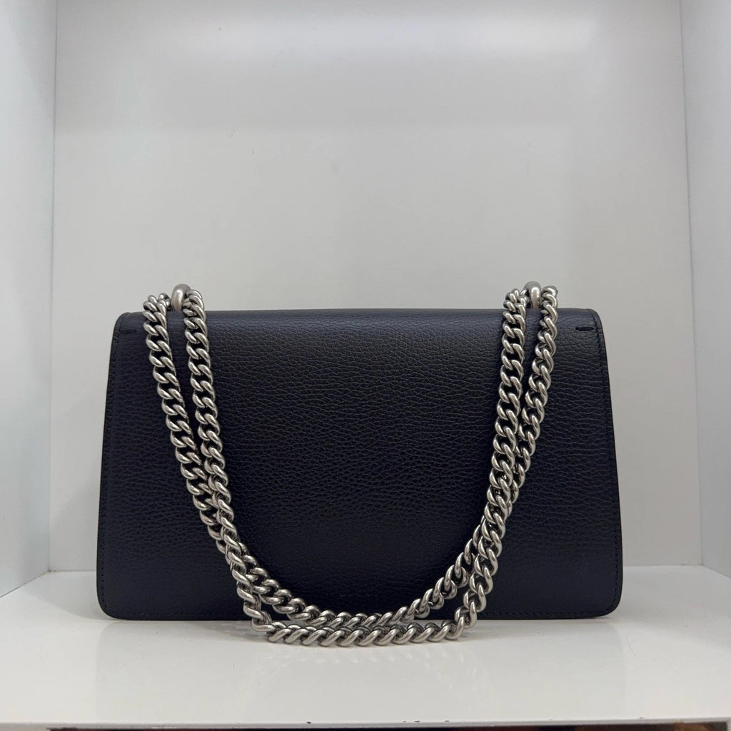 GUCCI Leather Dionysus Black Solid Shoulder Crossbody Bag For Women