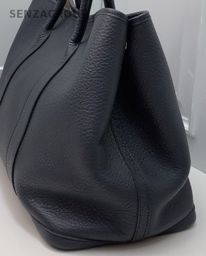 Hermes Garden Party Top Handle Bag Black Women Classic Designer