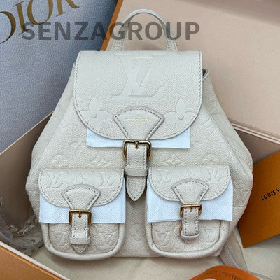 Louis Vuitton White Gold Hardware Monogram Leather Women's Backpack