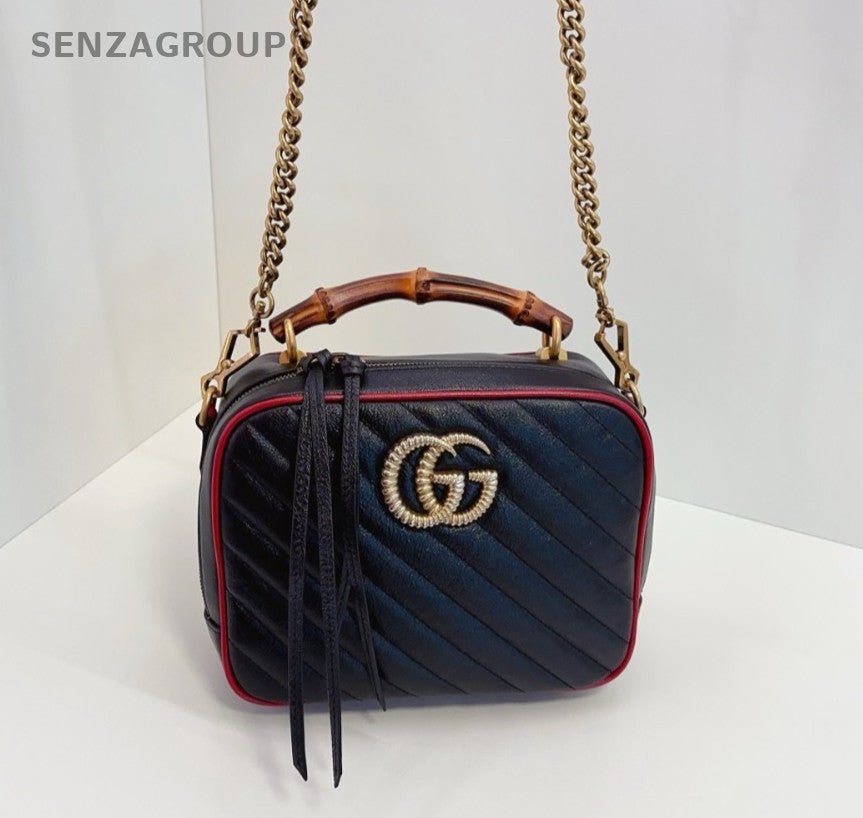 Gucci GG Marmont Camera bag Top Handle 2way Chain Shoulder Handbag Women