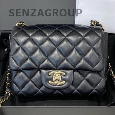 Chanel Classic Flap Black Gold Chain Shoulder Crossbody Bag