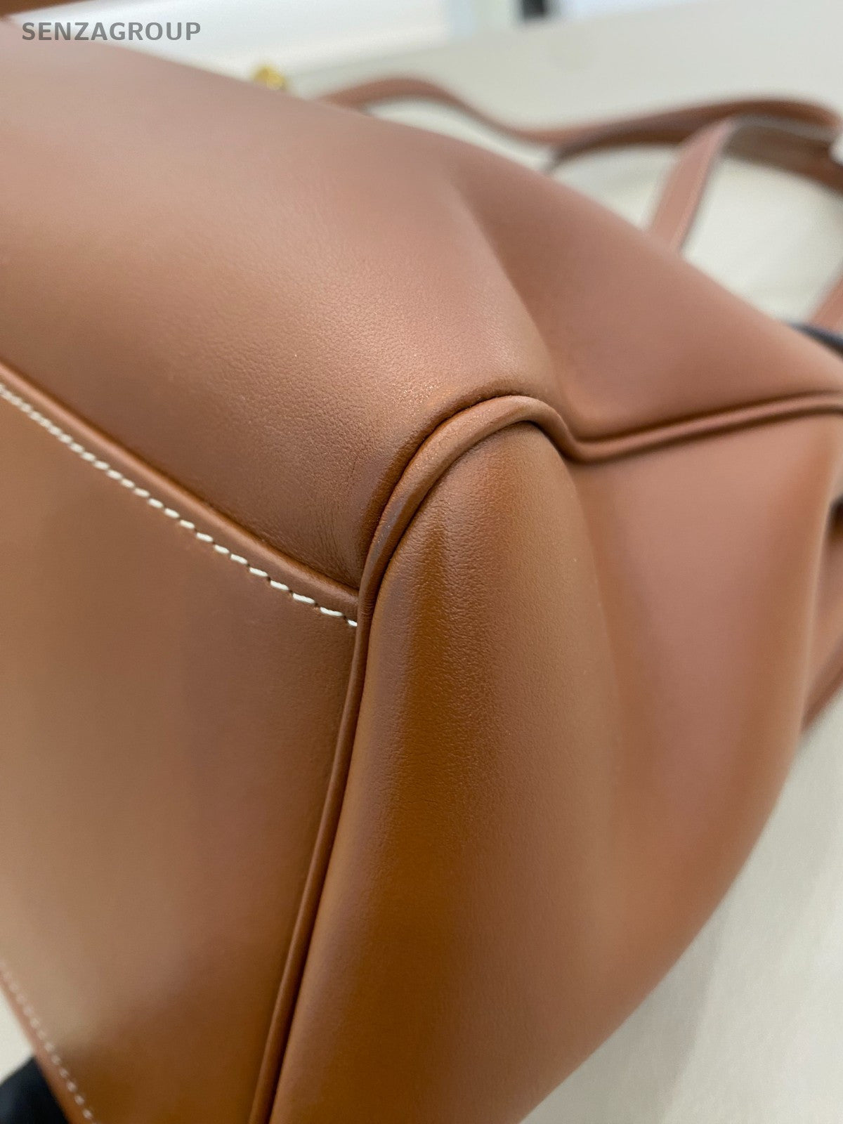 Celine Soft GM Shoulder Bag Brown Gold Unisex Adults Classic Designer