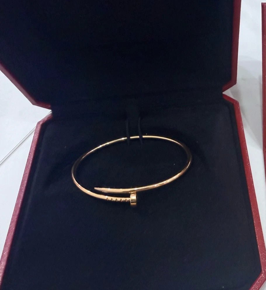 Cartier Juste Un Clou 18k Rose Gold Small Bangle Bracelet Size16(5.9-6.2<wbr/>in)