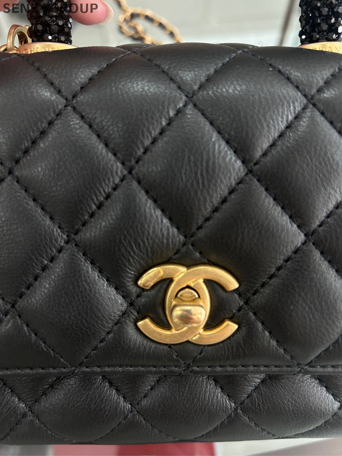 Chanel Coco Handle Small Black Gold Chain Shoulder Bag Classic