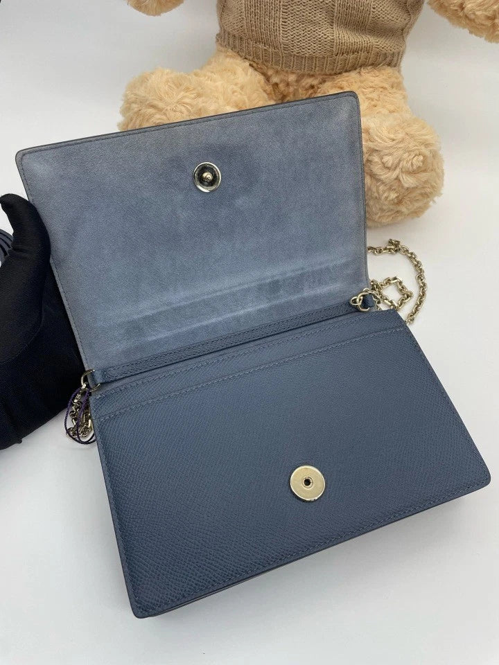 Authentic Dior Leather 2-in-1 WOC Crossbody Waist Bag For Women