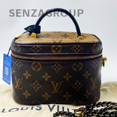 Louis Vuitton Monogram Vanity Bag in Caramel with Gold Chain Strap