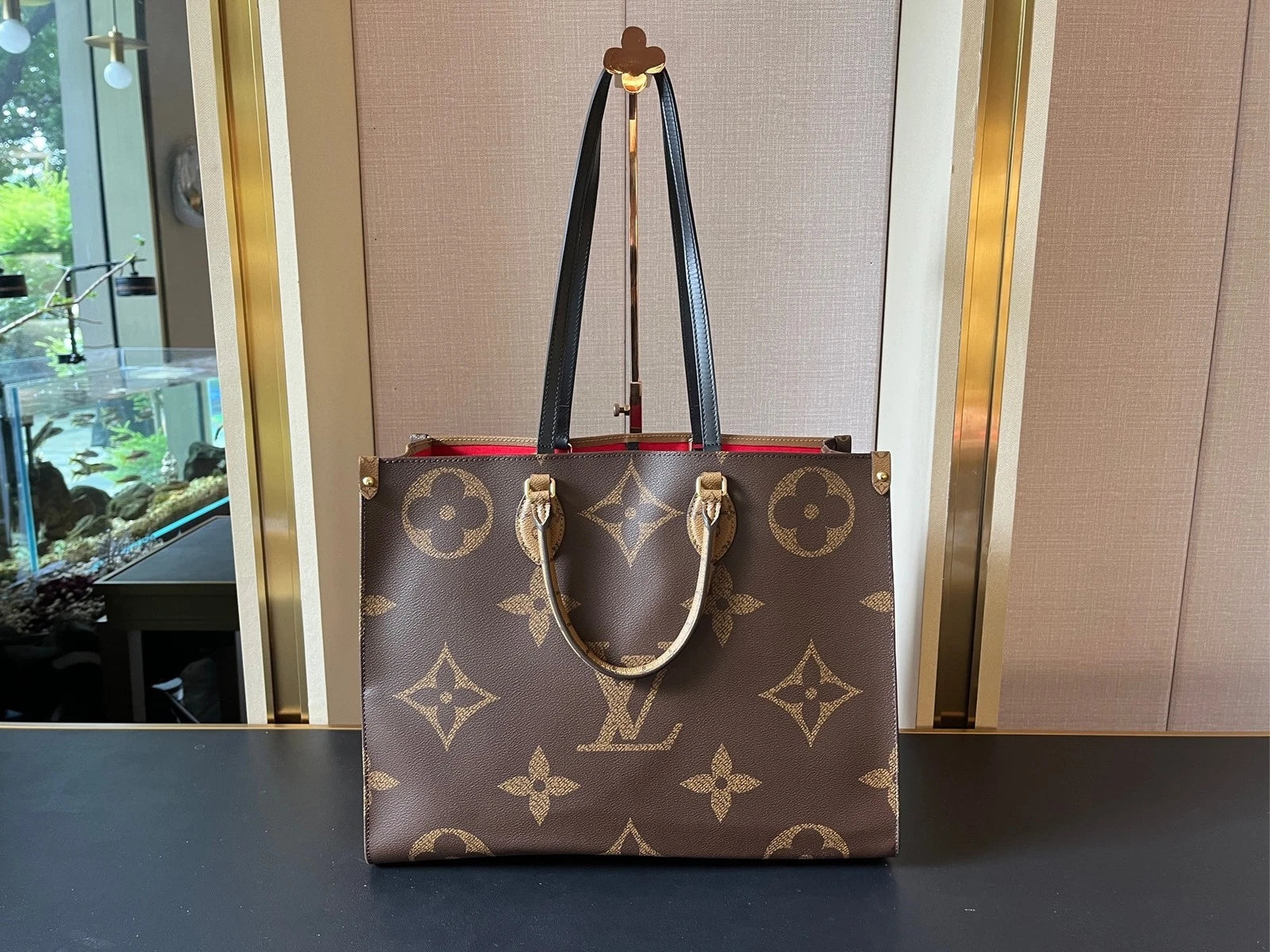 Louis Vuitton Brown Monogram Large OnTheGo Tote Bag For Women