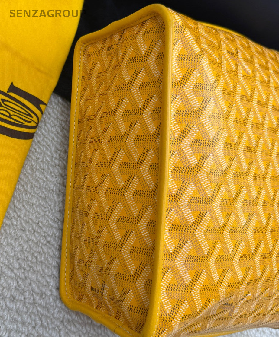 Goyard Tote Monogram Top Handle Shoulder Bag with Pouch  Women Yellow Classic.