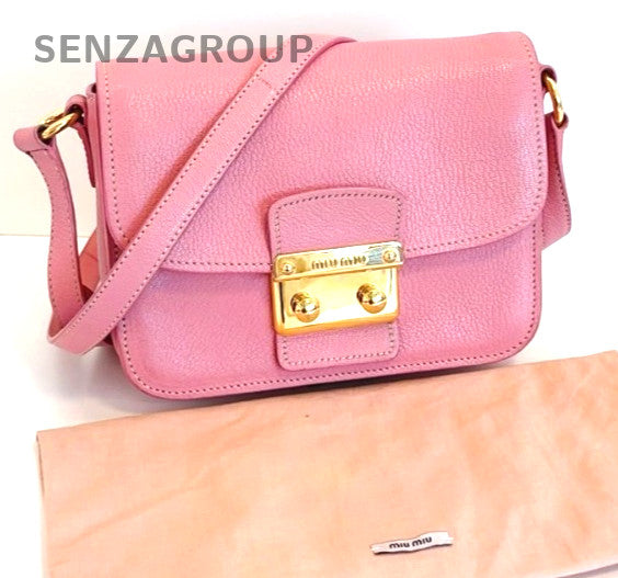 Miumiu Pig Nose Sakura Pink Shoulder bag Crossbody Women Almost Brand NEW