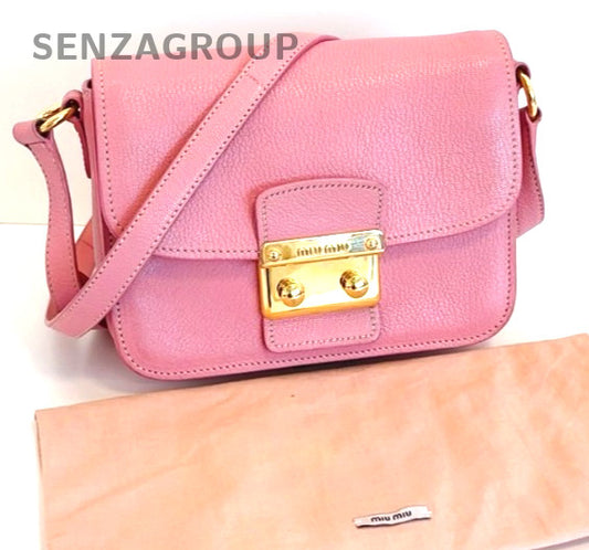Miumiu Pig Nose Sakura Pink Shoulder bag Crossbody Women Almost Brand NEW
