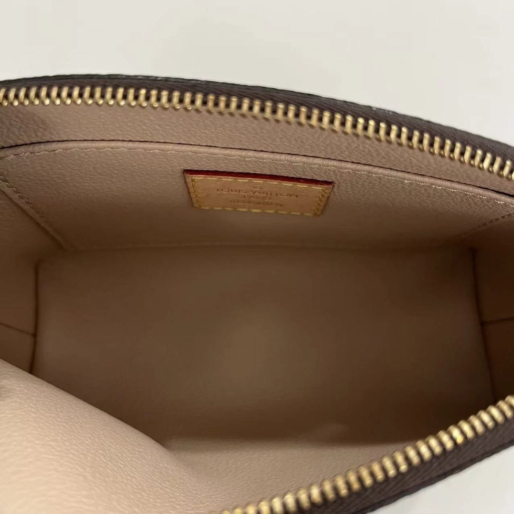 Louis Vuitton Canvas Shell Cosmetic Clutch Bag For Women