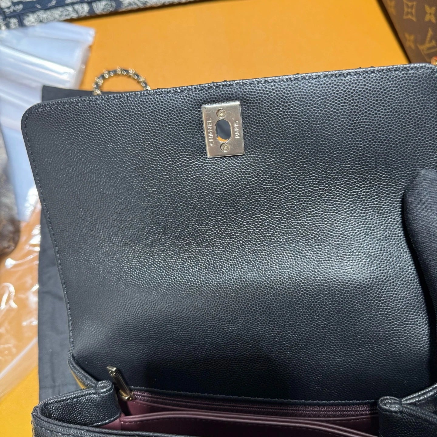 New CHANEL Coco Handle Black Calfskin Gold Hardware Top Handle Bag For Women
