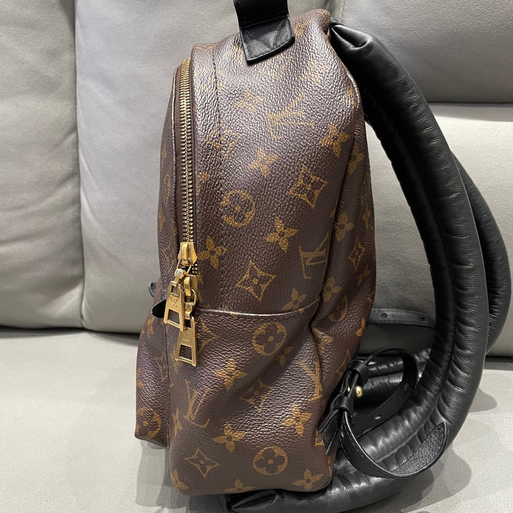 Louis Vuitton Monogram Backpack Brown Gold Zipper Classic Women's Bag